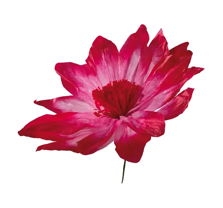 Kunstig blomst af papir i pink