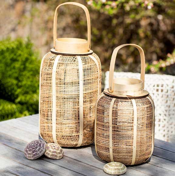 Flettede lanterner til haven