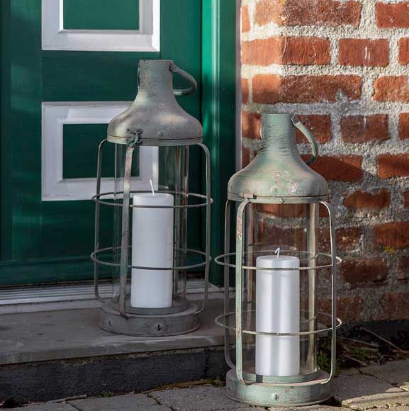 Industrielle lanterner med stearinlys