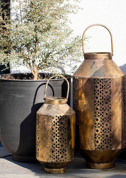 Udendørs lanterner i messing