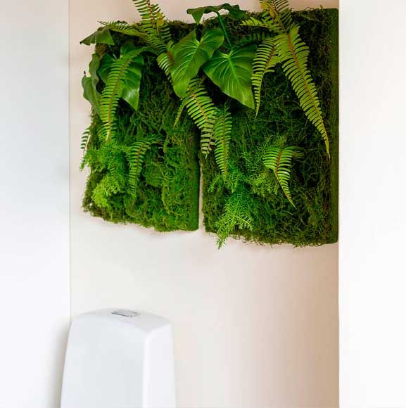 Plantevæg i badeværelset