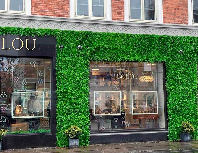 Udendørs plantevæg