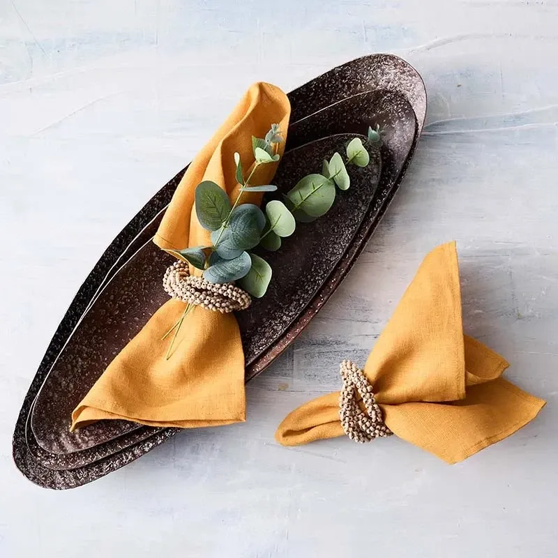 Buy Aflangt fad, 51cm, brun