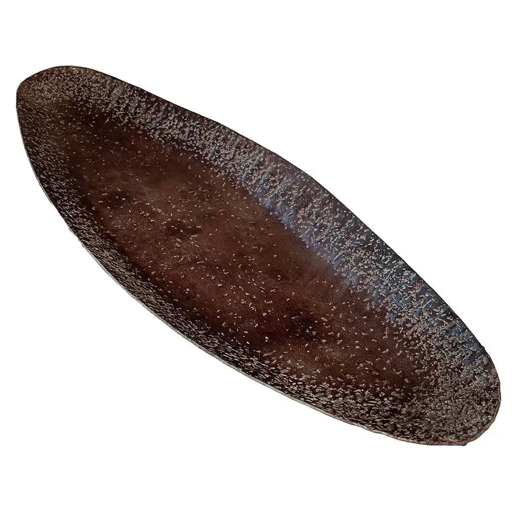 Buy Aflangt fad, 51cm, brun