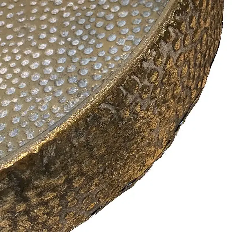 Buy Bakke i banket metal, 37cm, antik guld