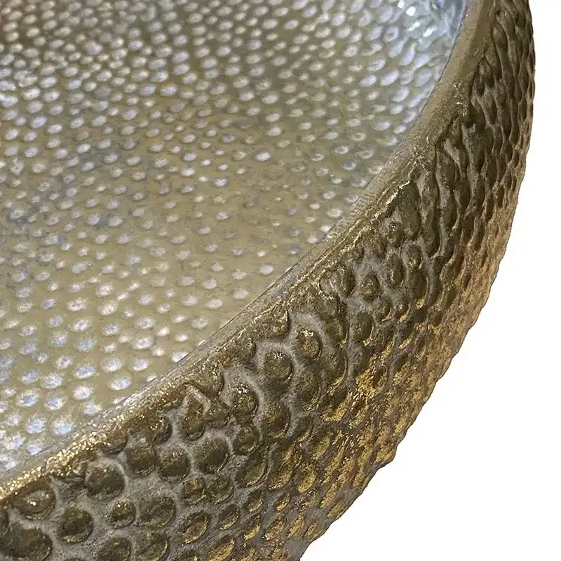 Buy Bakke i banket metal, 49cm, antik guld