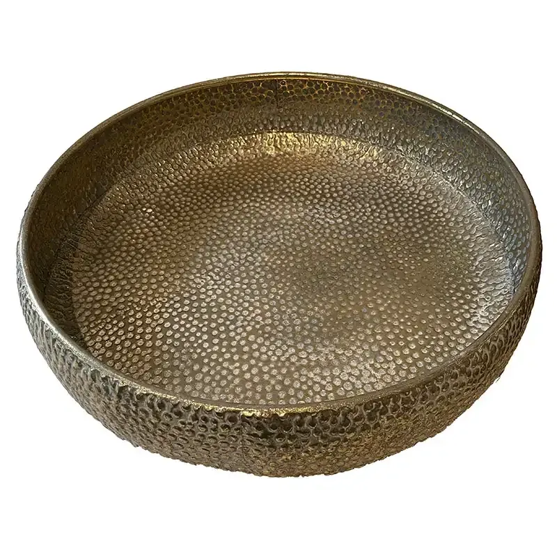 Buy Bakke i banket metal, 49cm, antik guld