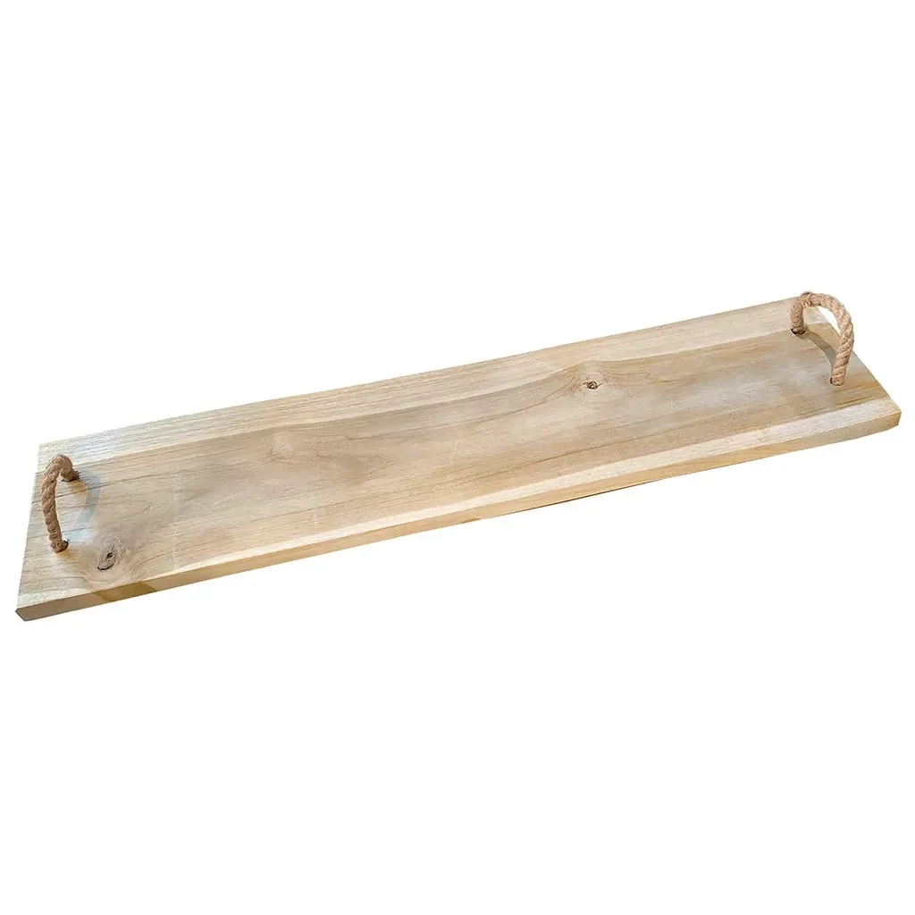 Buy Bakke i teaktræ med håndtag, 77x20cm