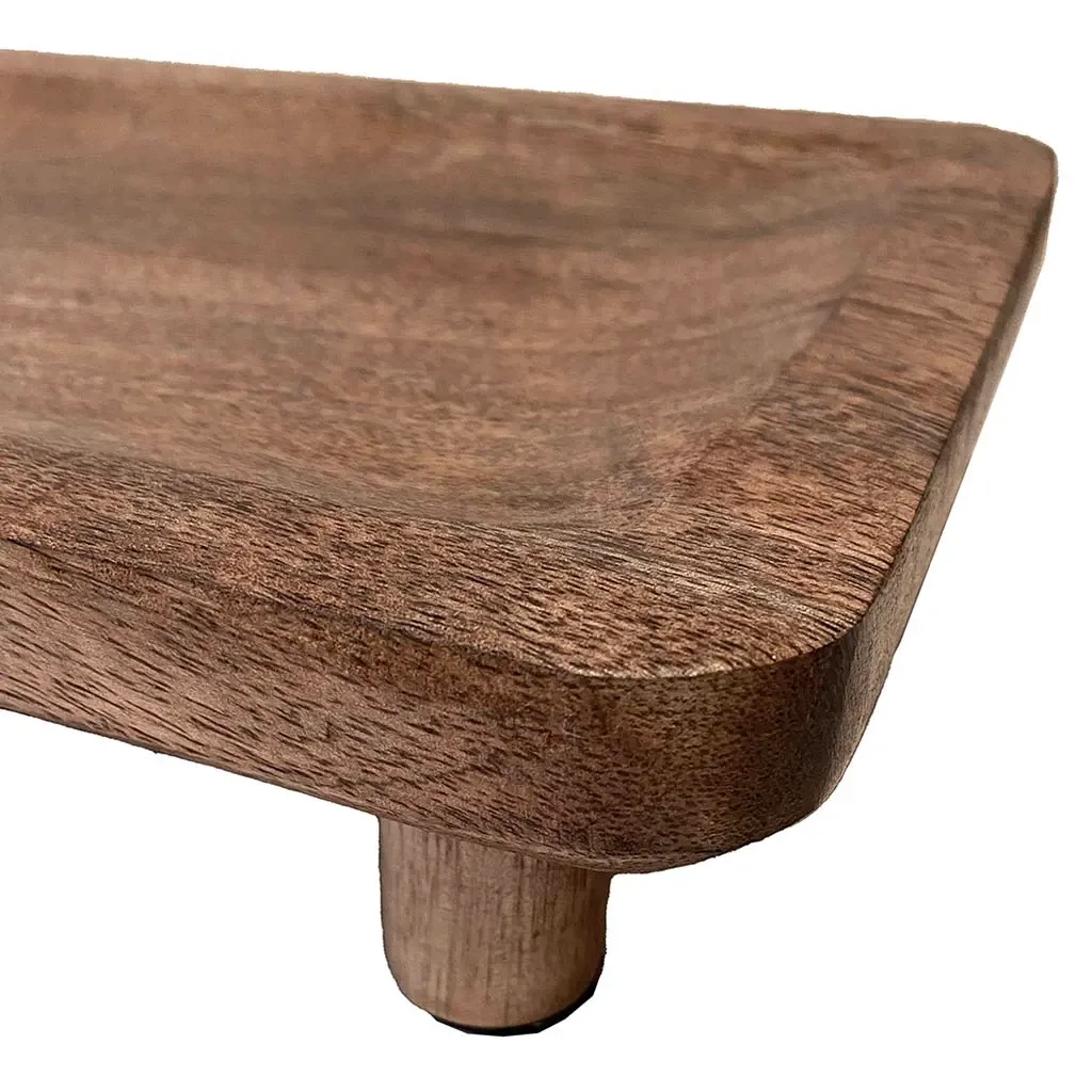 Buy Bakke i træ m fod, 35x20cm