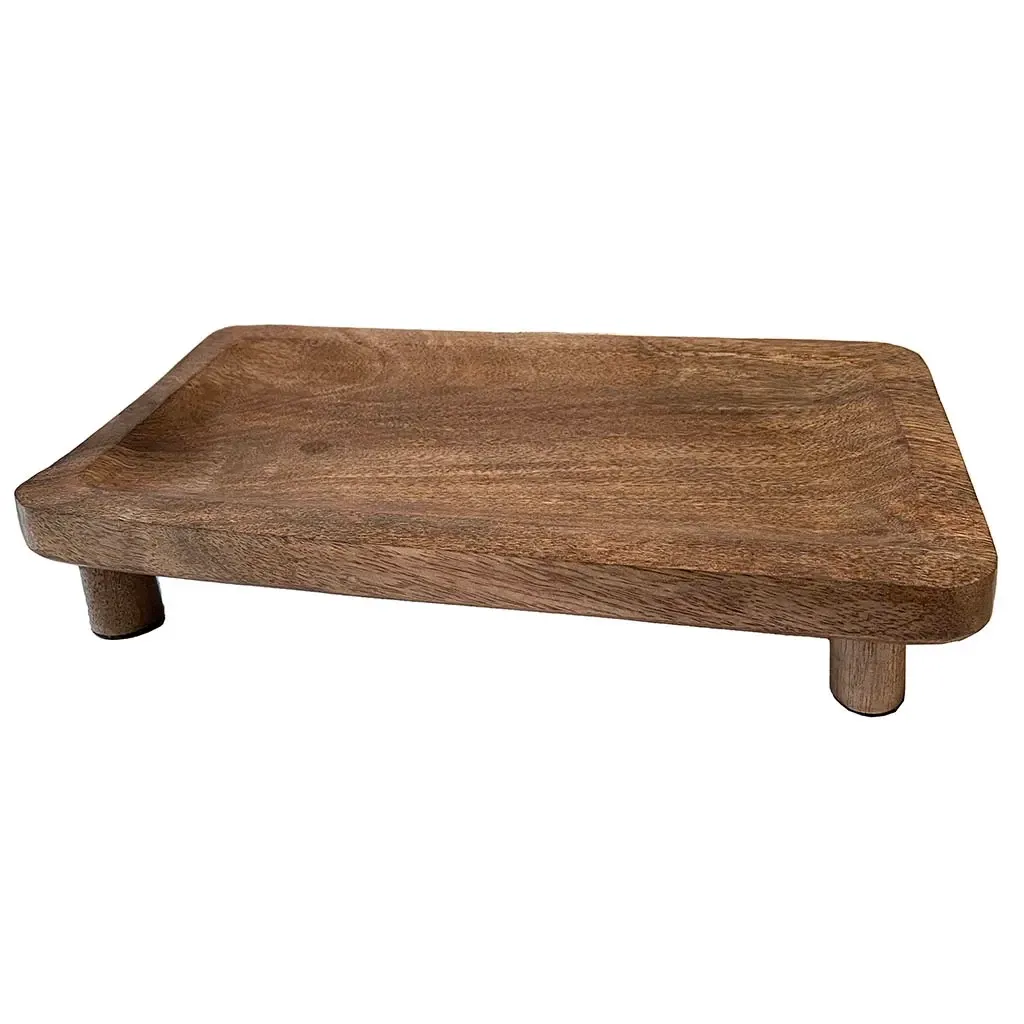 Buy Bakke i træ m fod, 35x20cm