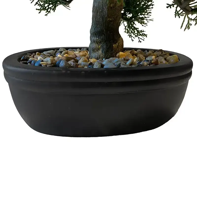 Buy Bonsai træ i brun oval potte, 32cm, kunstig