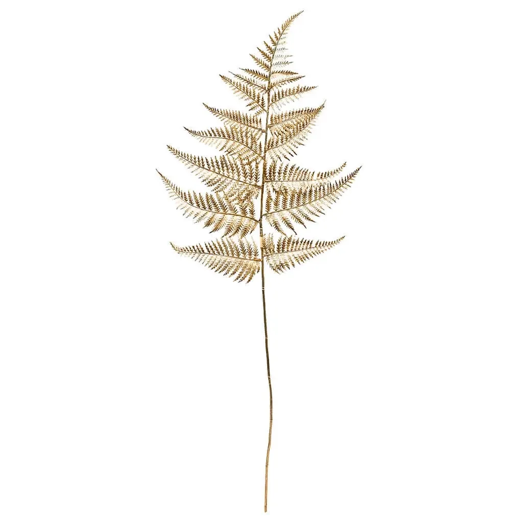 Buy Bregne på stilk. metallic guld 80cm, kunstig