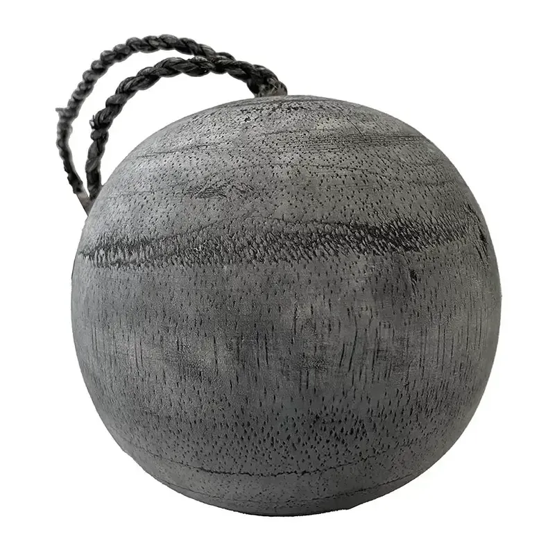 Buy Dekorationskugle i træ m ophæng, sort, Ø9cm