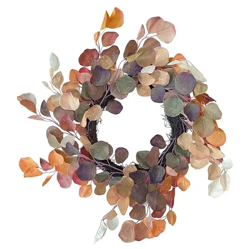 Buy Eukalyptus krans, gule nuancer, 64cm. kunstig