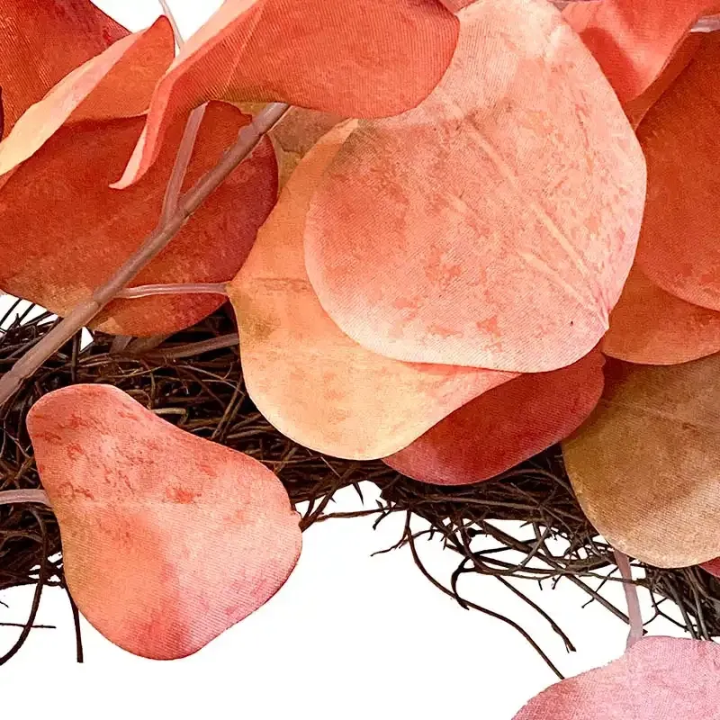 Buy Eukalyptus krans, orange nuancer, 64cm.