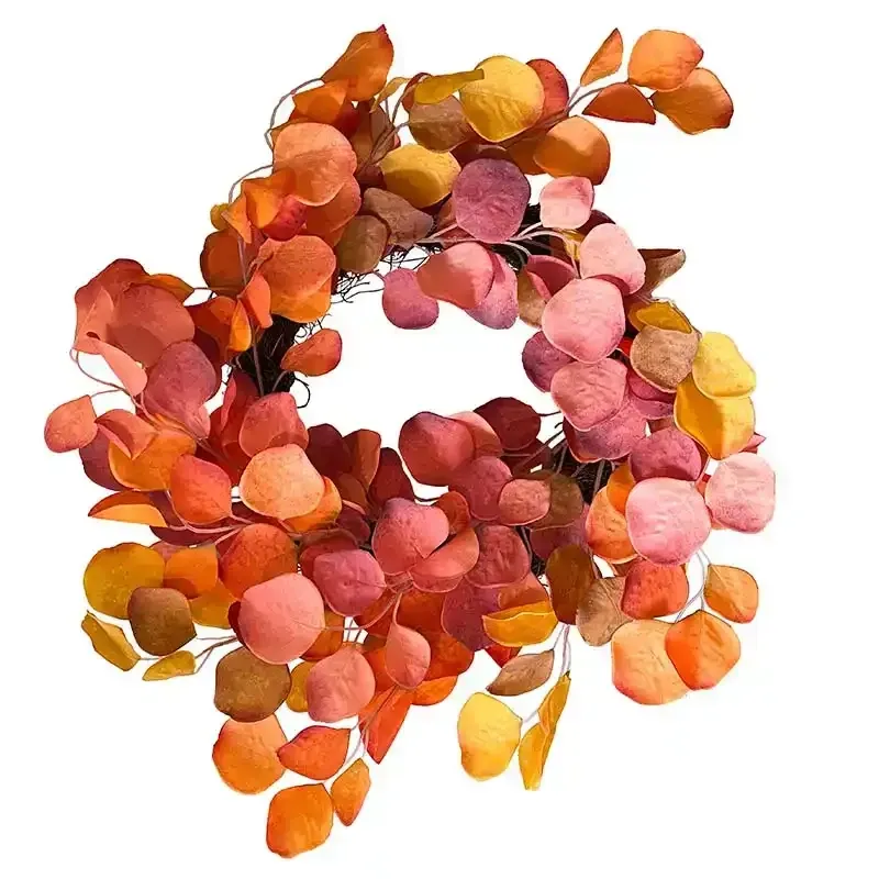 Buy Eukalyptus krans, orange nuancer, 64cm.