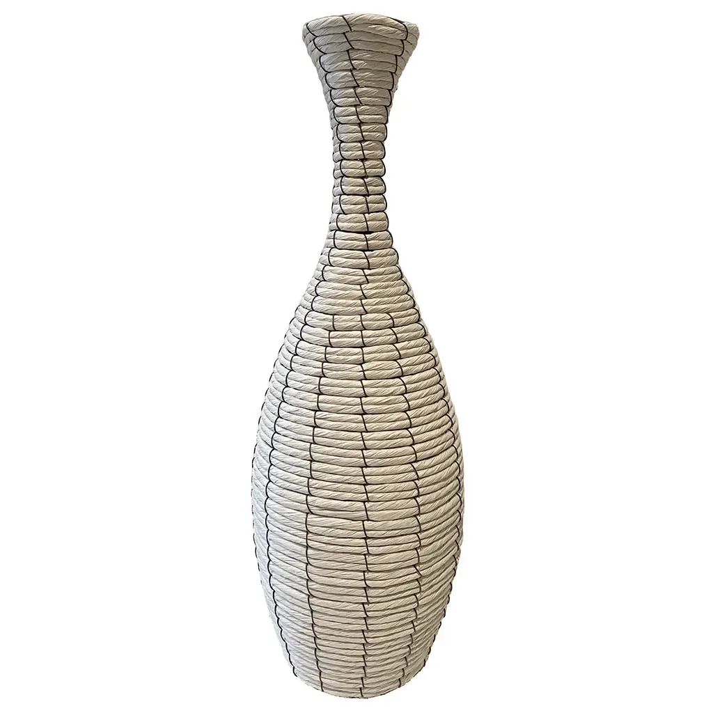 Buy Flettet vase, reb lys natur, H57cm