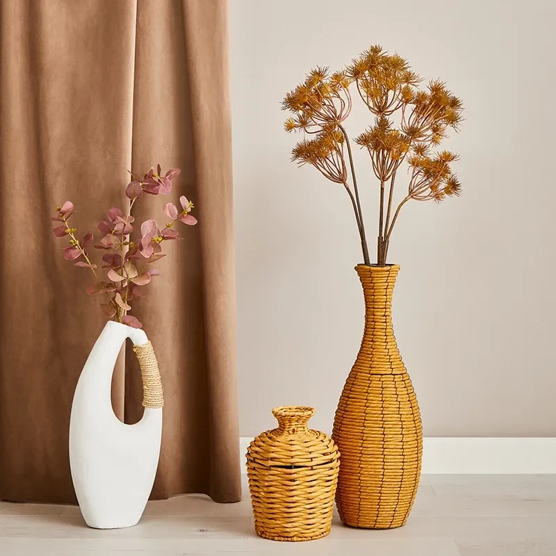 Buy Flettet vase, reb natur, H57cm