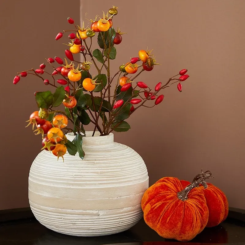 Buy Græskar i velour, Ø12 cm, kunstig græskar