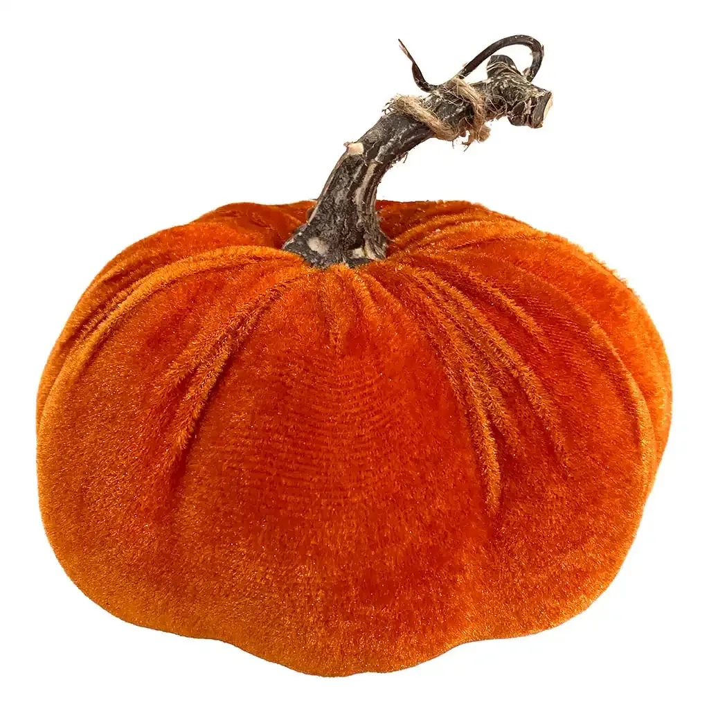 Buy Græskar i velour, Ø12 cm, kunstig græskar