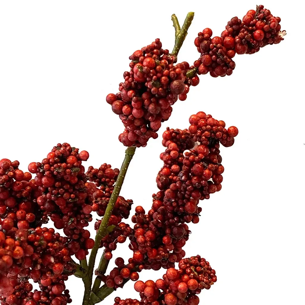 Buy Gren m røde bær, 3 stilke, 105cm, kunstig gren