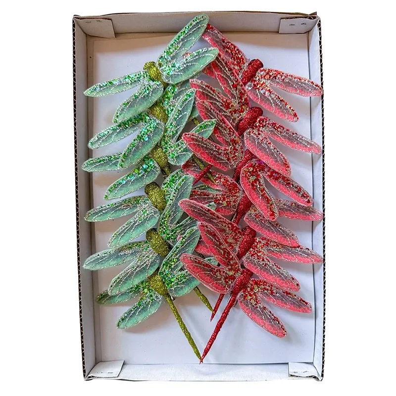 Buy Guldsmed på clips, juletræspynt, rød/grøn