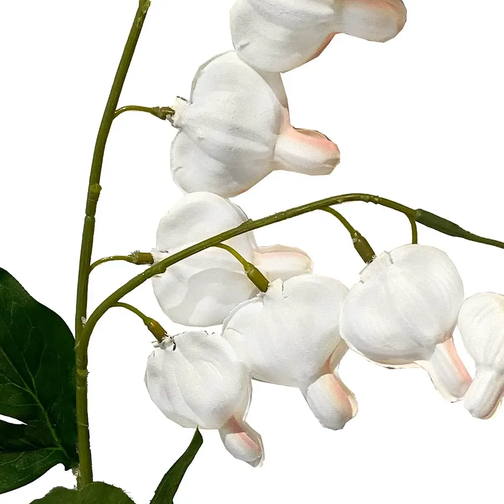 Buy Hjerteblomst på stilk, creme, 86cm, kunstig