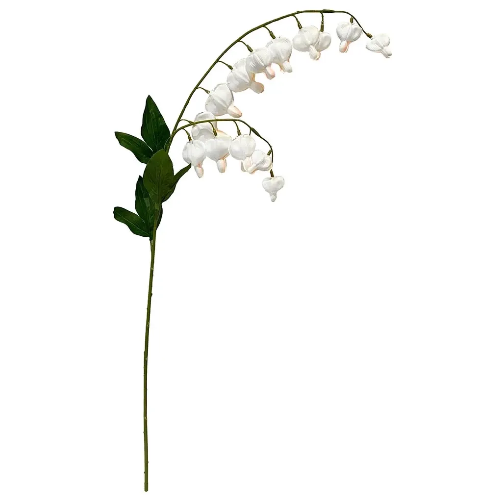 Buy Hjerteblomst på stilk, creme, 86cm, kunstig