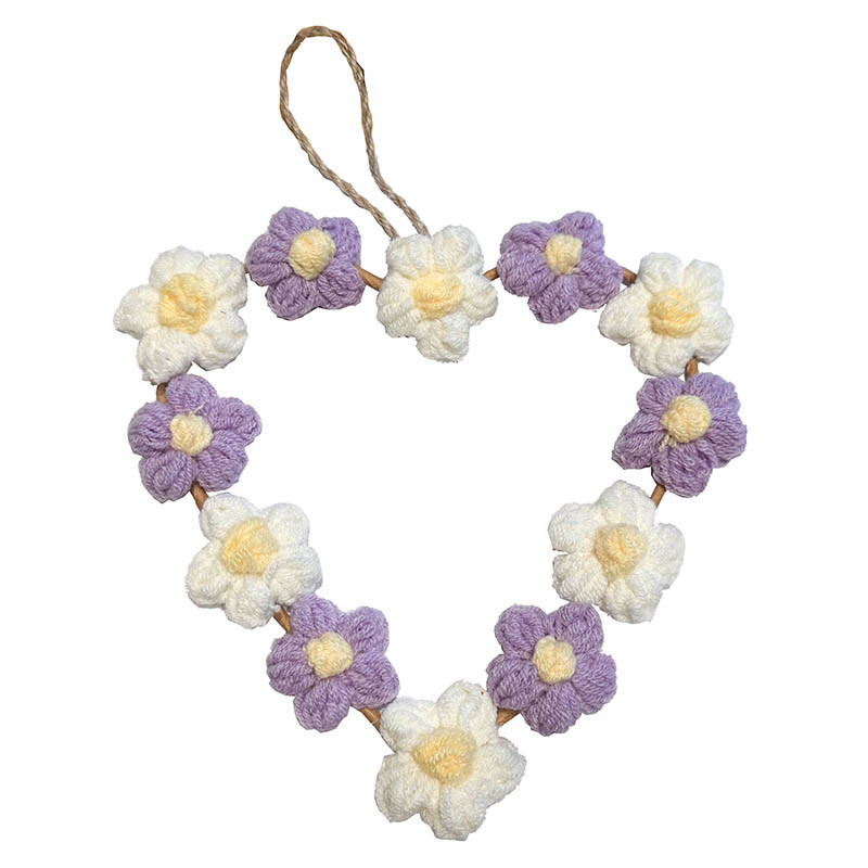 Buy Hjerteophæng m stofblomster