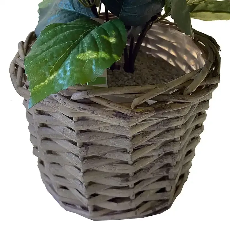 Buy Hortensia hvid, i kurvepotte, 45cm, kunstig