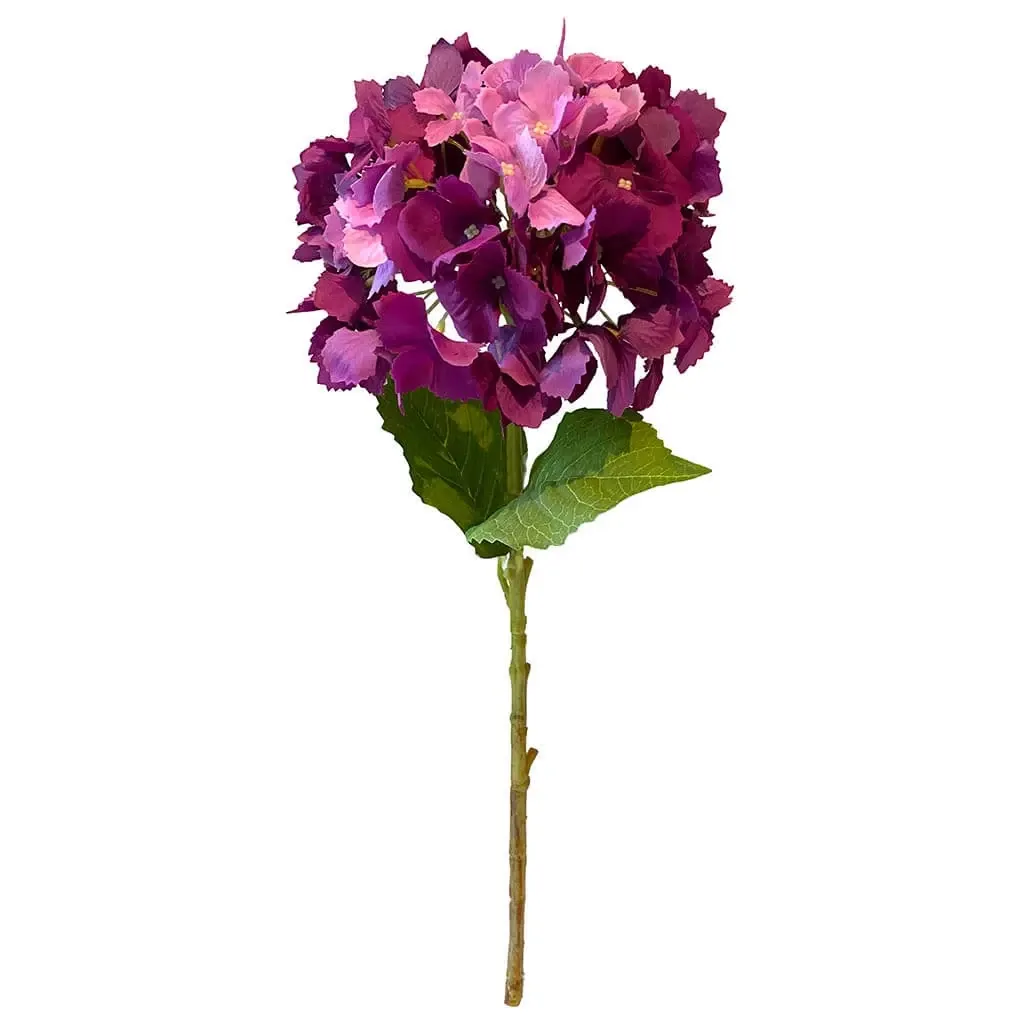 Buy Hortensia, bordeaux, 52cm, kunstig blomst