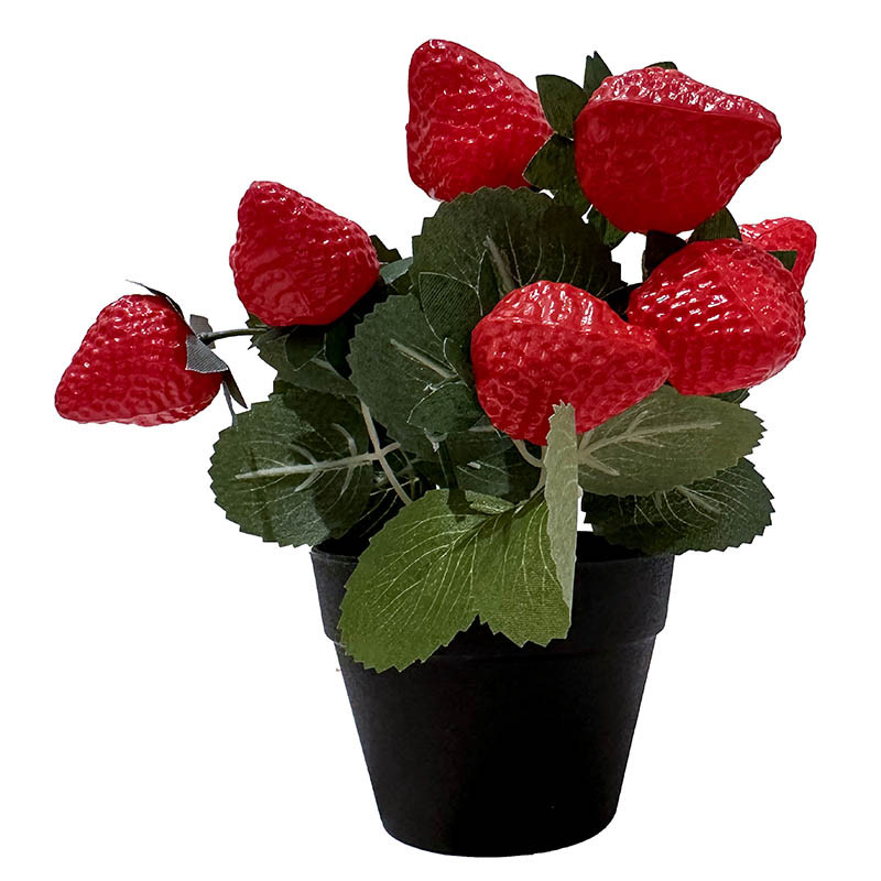 Buy Jordbær plante i potte, kunstig plante