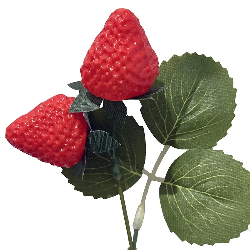 Buy Jordbær plante på stilk, kunstig plante