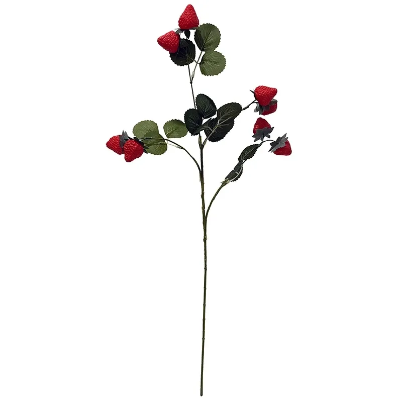 Buy Jordbær plante på stilk, kunstig plante