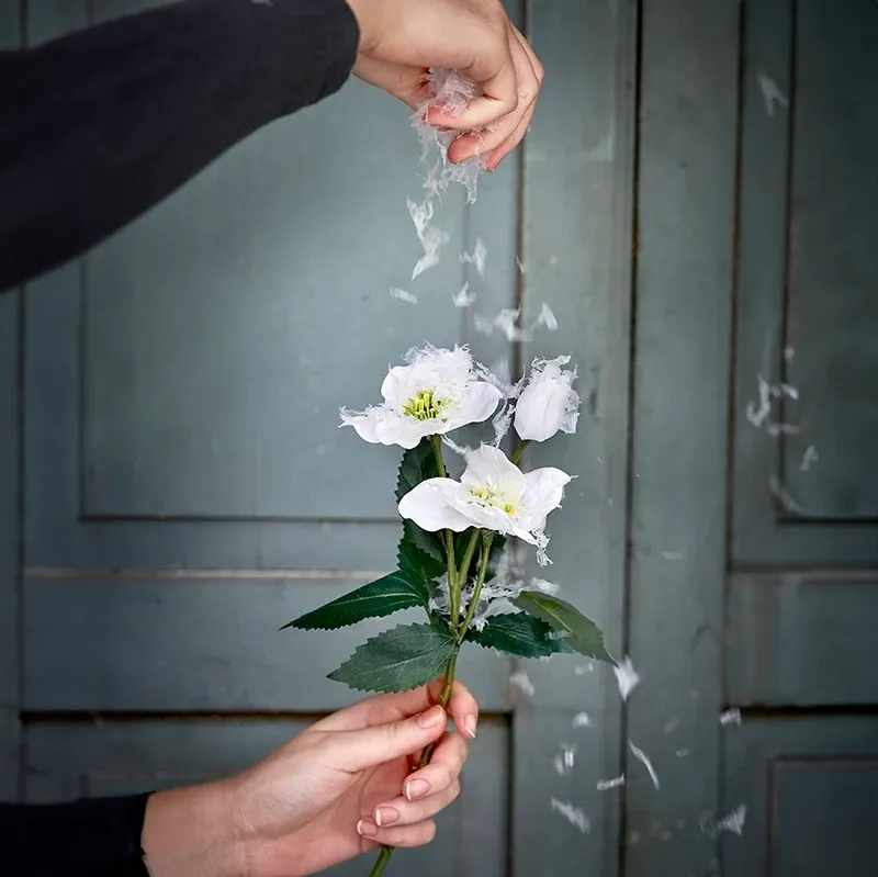 Buy Julerose, Helleborus, grøn, 34cm, kunstig