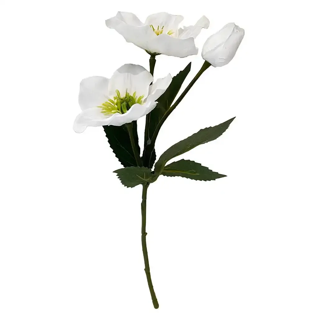 Buy Julerose, Helleborus, grøn, 34cm, kunstig