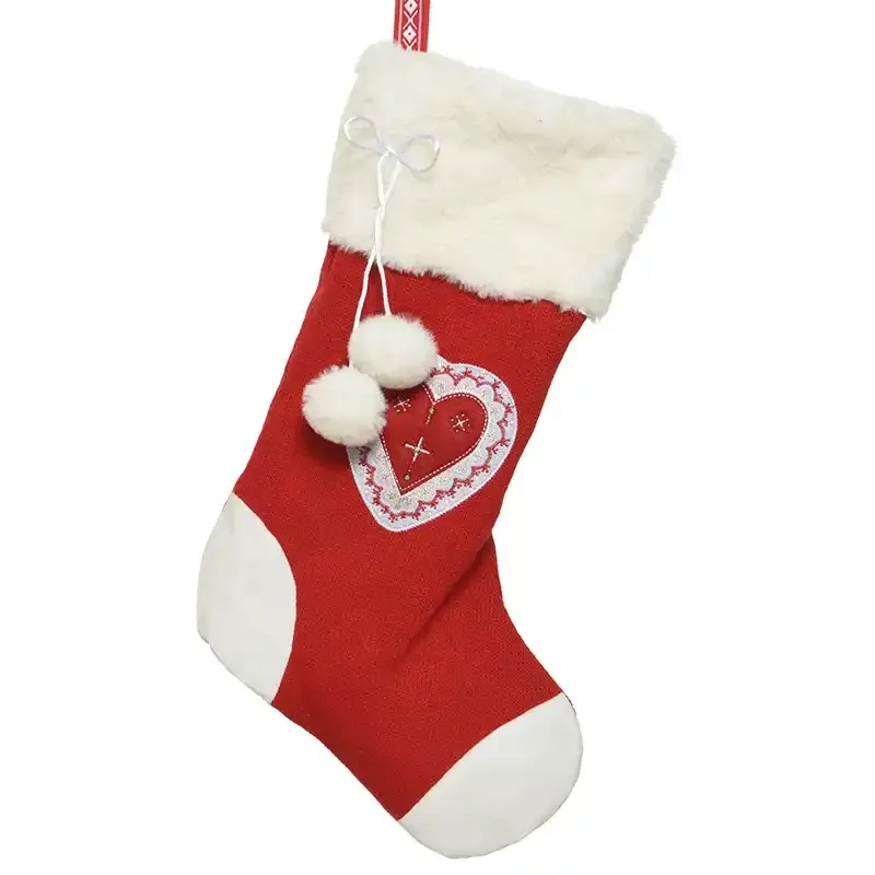 Buy Julesok m hvid plys klant, 45cm