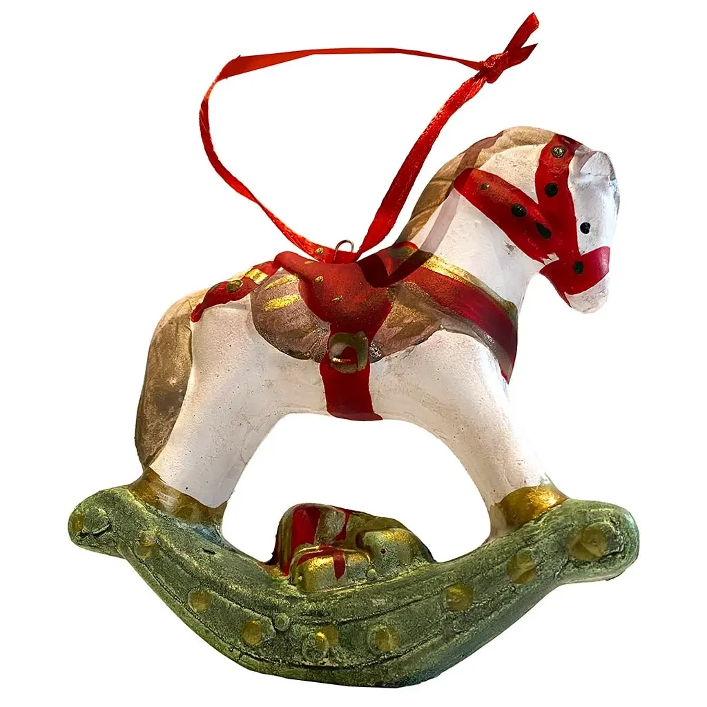 Buy Juletræspynt, gyngehest m ophæng, 11cm