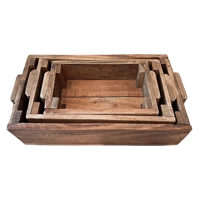 Buy Kasser af genbrugstræ, 3 stk./ sæt