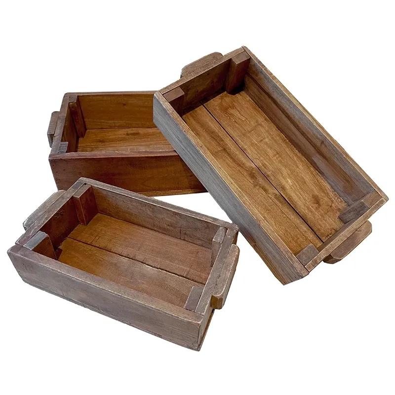 Buy Kasser af genbrugstræ, 3 stk./ sæt