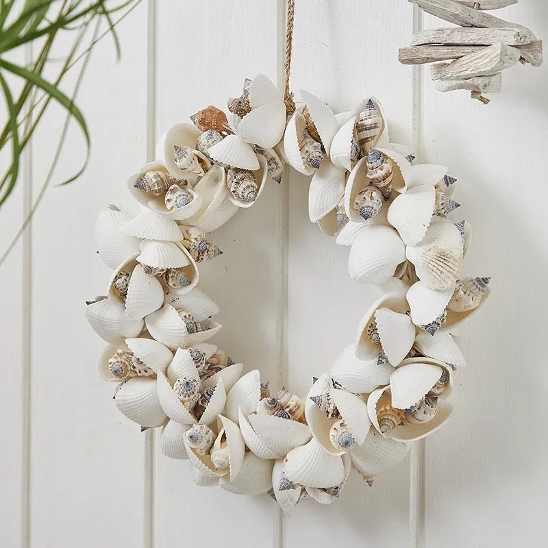 Buy Krans af skaller, ægte skaller, Ø28x8