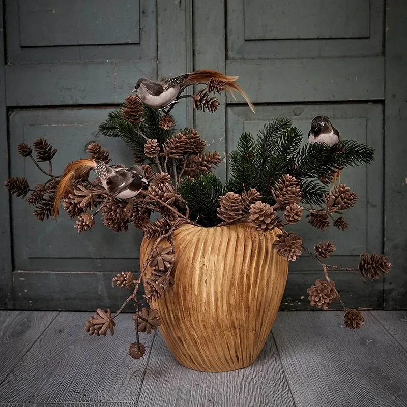 Buy Krukke / Potte i træ, 24cm, unik