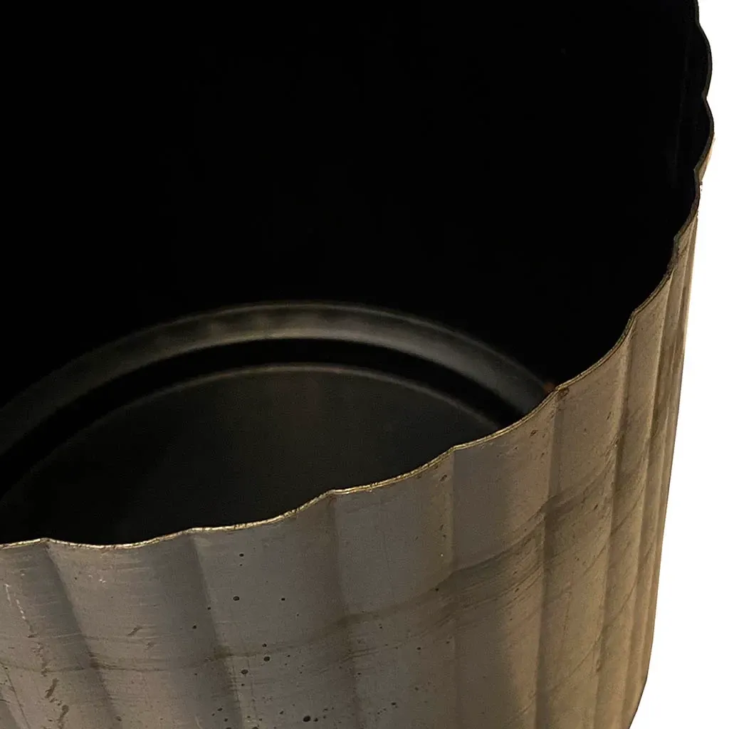 Buy Krukke i metal, sort vasket, Ø18cm