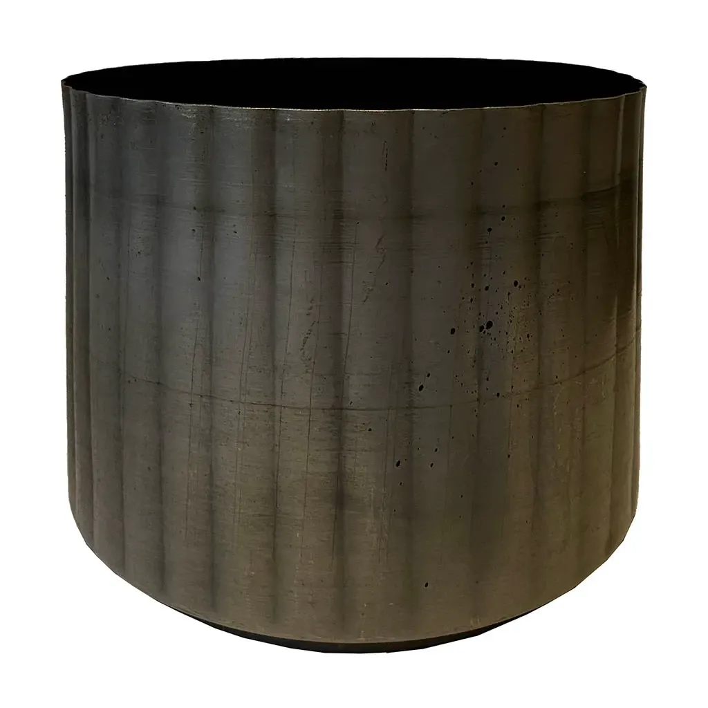 Buy Krukke i metal, sort vasket, Ø18cm