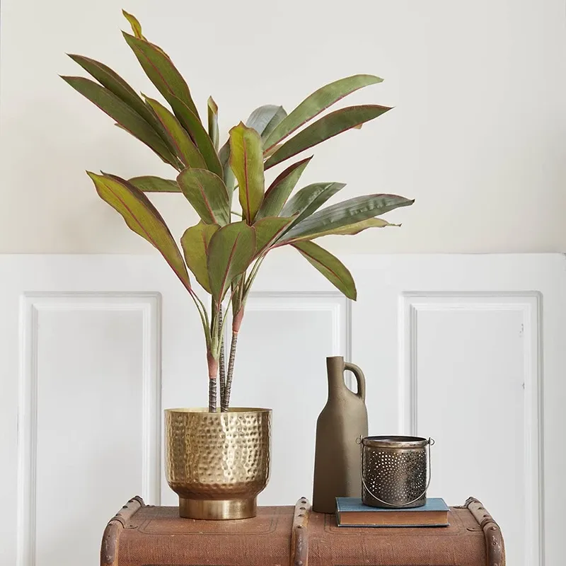 Buy Krukke/potte i metal, mønster i guld, Ø15,50cm