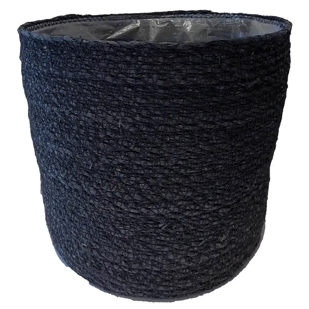 Buy Kurv foret m plast, sort, H27cm