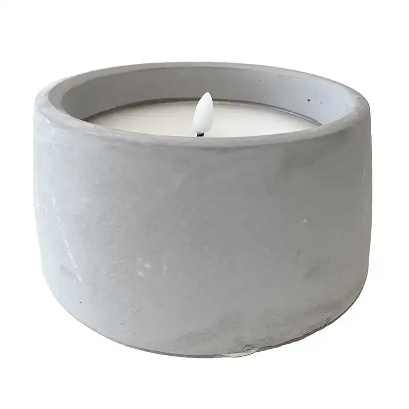 Buy LED lys i cement krukke, 12cm