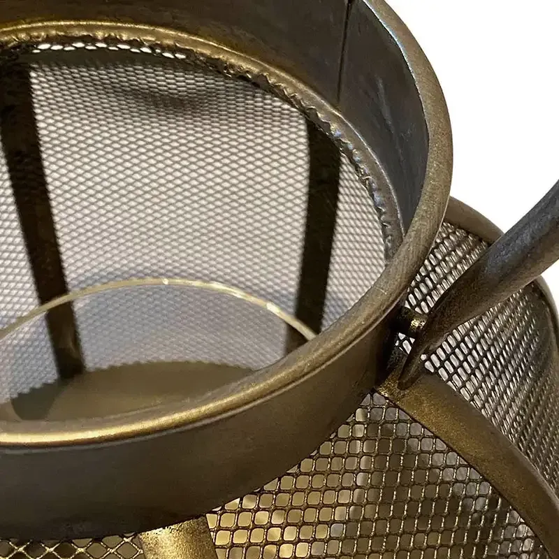 Buy Lanterne m glasindsats, 20cm, metal, guld