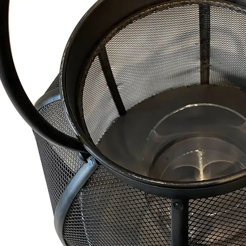 Buy Lanterne m glasindsats, 25cm, metal, sort