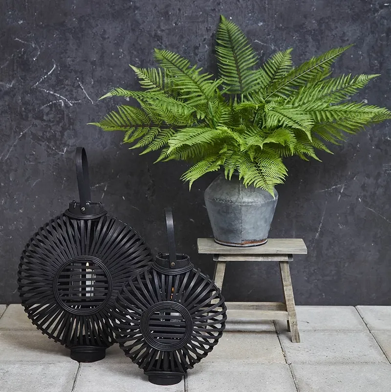 Buy Lanterne, rund i pil, 30x34x34cm